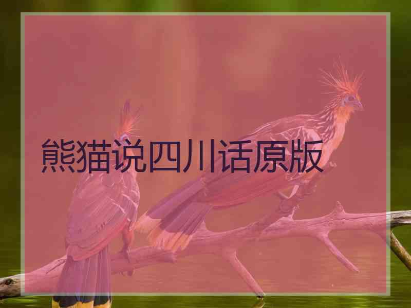 熊猫说四川话原版