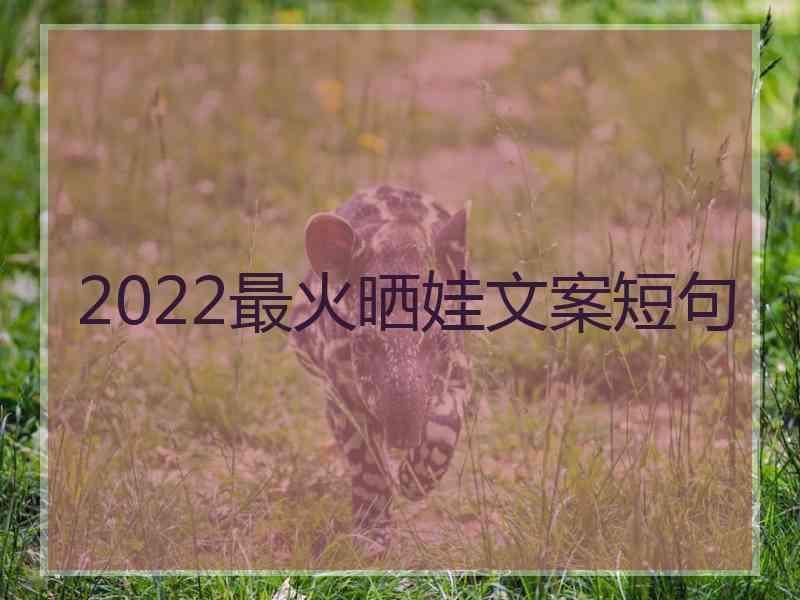 2022最火晒娃文案短句
