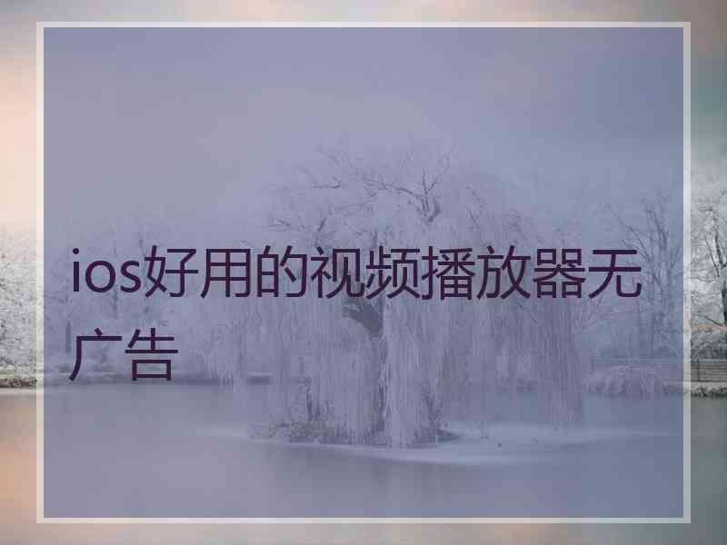 ios好用的视频播放器无广告