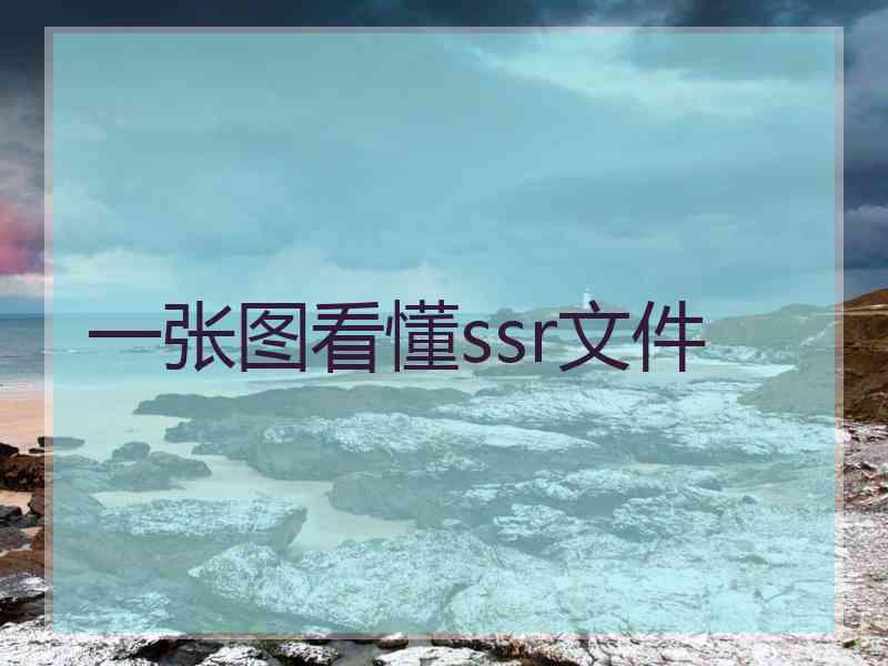 一张图看懂ssr文件