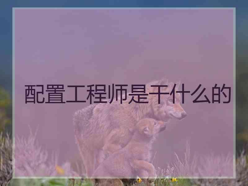 配置工程师是干什么的