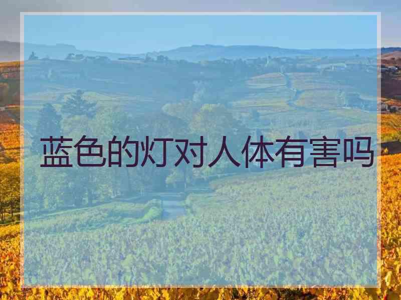 蓝色的灯对人体有害吗