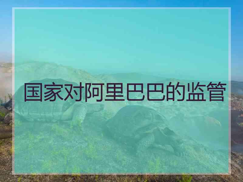 国家对阿里巴巴的监管