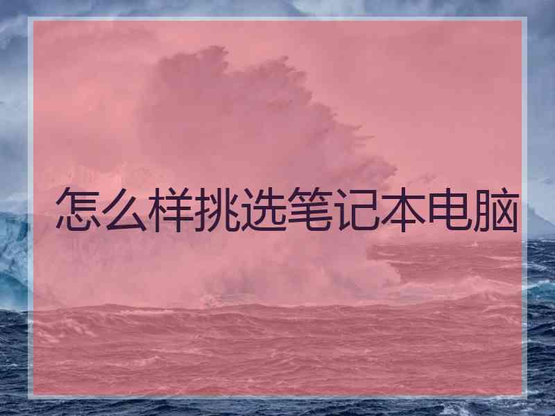 怎么样挑选笔记本电脑