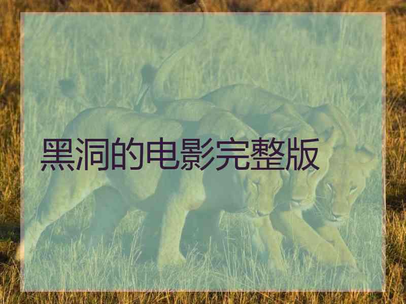 黑洞的电影完整版