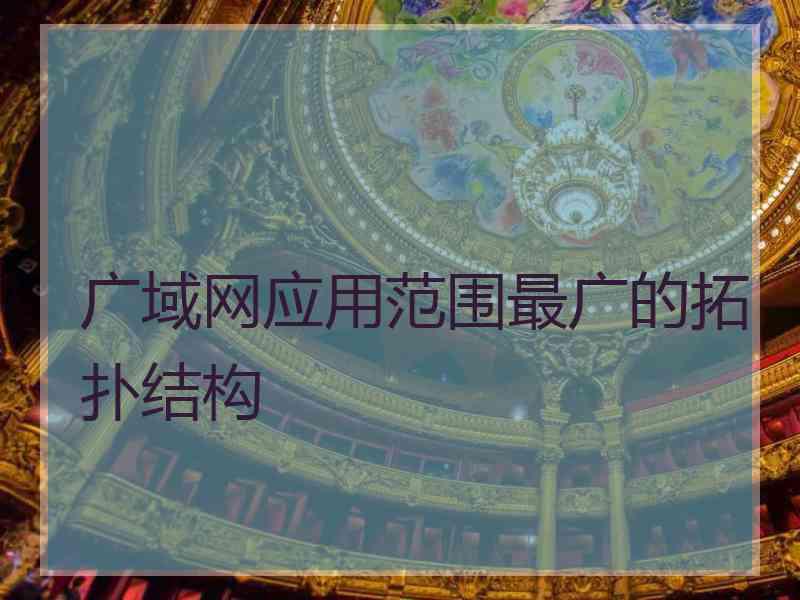 广域网应用范围最广的拓扑结构